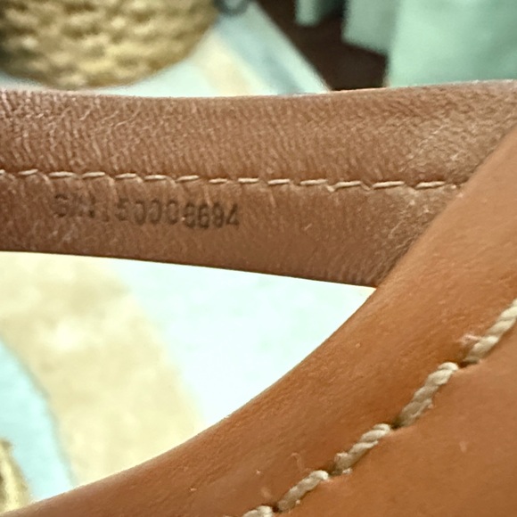 Tory Burch Tan Leather Cutout Sandals - Picture 6 of 7